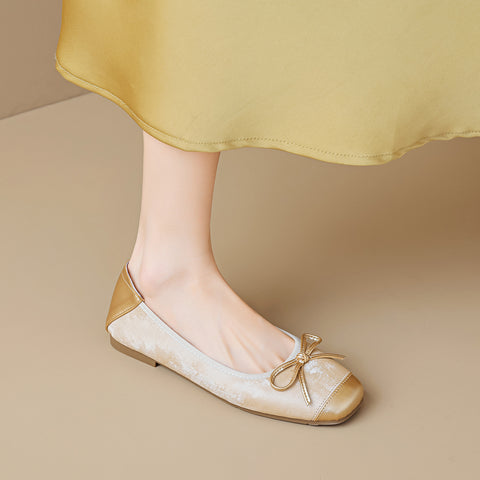Women's Soft-soled Low-cut Bow-tie Flat Shoes